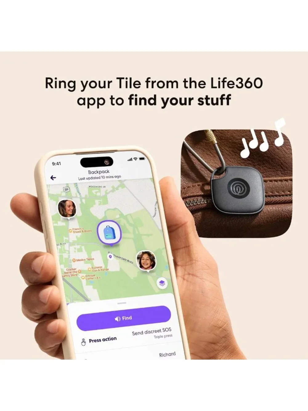 Bluetooth Tracker & Item Locator - Key Finder for Keys, Bags & Phone
